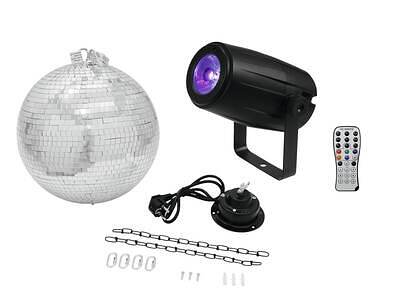 EUROLITE Set Spiegelkugel 30cm mit Motor + LED PST-5 QCL Spot sw (Kopie)