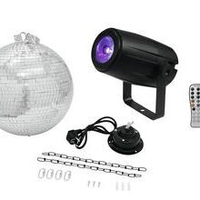 EUROLITE Set Spiegelkugel 30cm mit Motor + LED PST-5 QCL Spot sw (Kopie)