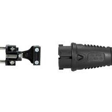PC ELECTRIC Schutzkontakt Stecker Gummi sw